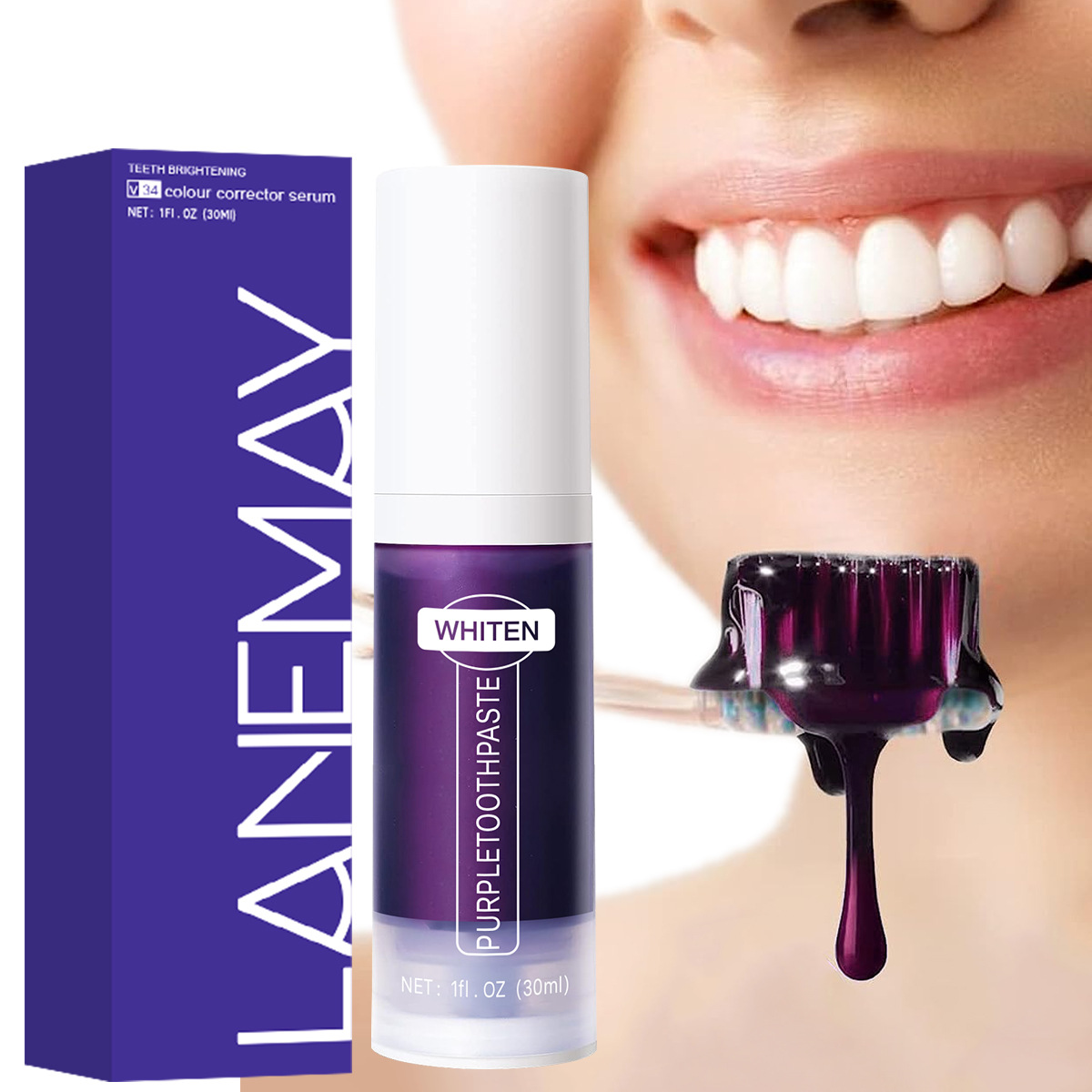 Teeth Whitening Serum - 퍼플 치약 컬러 코렉터 세럼 -
