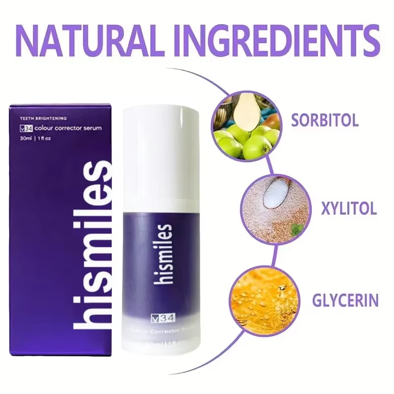 Teeth Whitening Serum - 보라색 미백 치약 딥 클리닝 얼룩