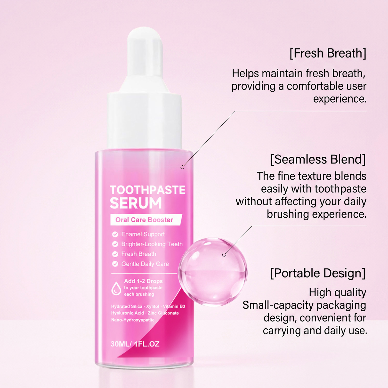 나노-하이드록시아파타이트 치아 미백 세럼 딥 클린 치아 - Teeth Whitening Xylitol 리뷰 및 가격