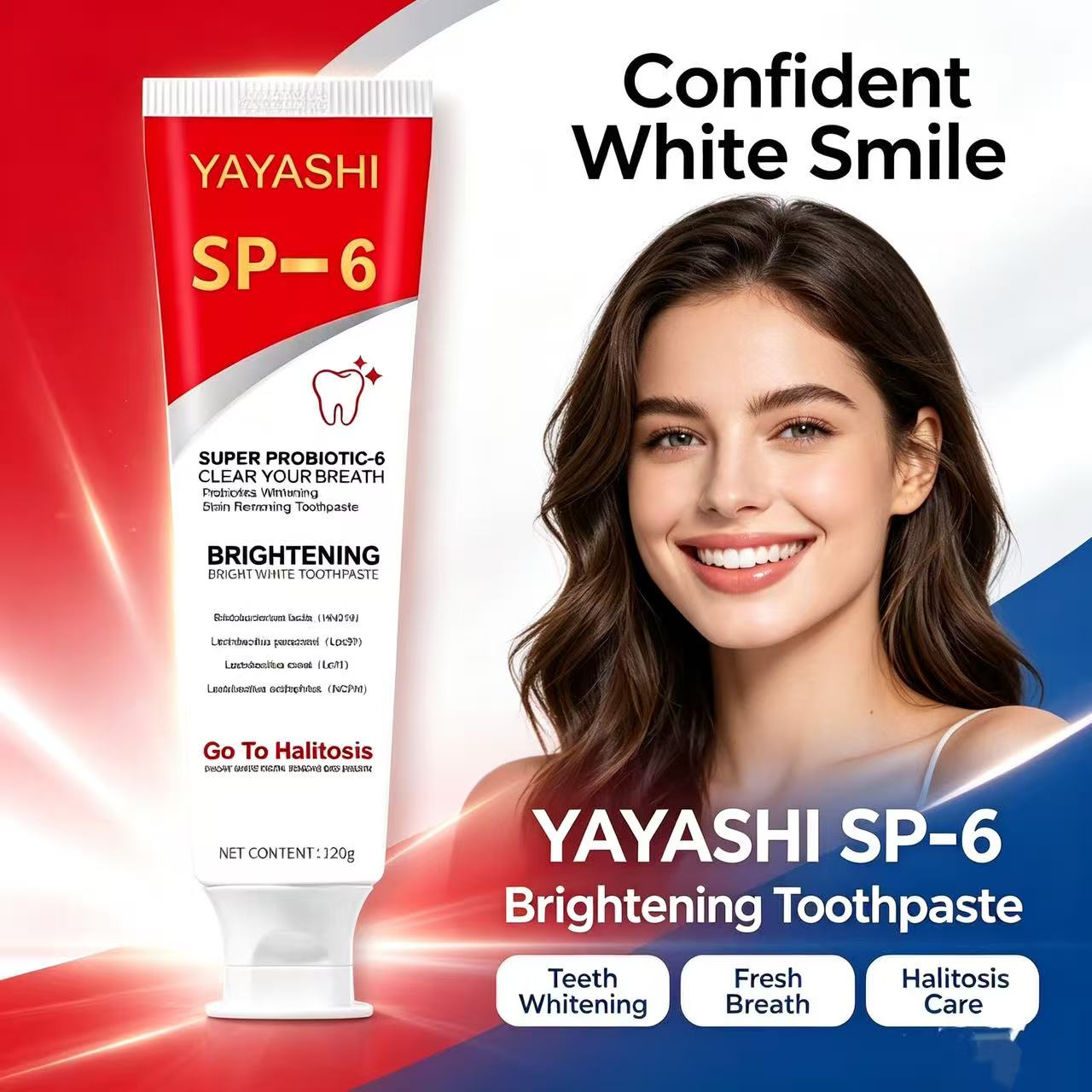 SP-6 프로바이오틱 치약 브라이트닝 민트 프레쉬 브레 - Teeth Whitening Cream 리뷰 및 가격