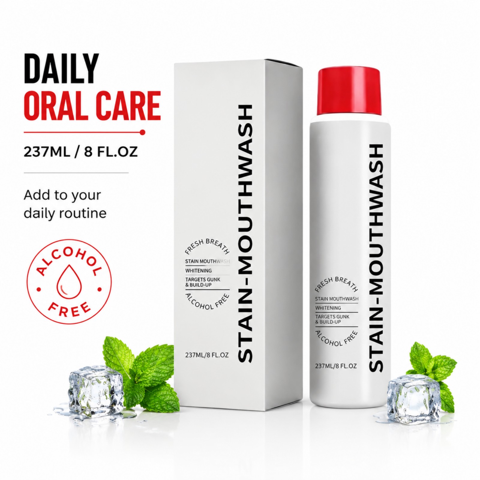 미백 구강청결제 알코올 프리 얼룩 제거 상쾌한 숨결 부 - Whitening Mouthwash 리뷰 및 가격