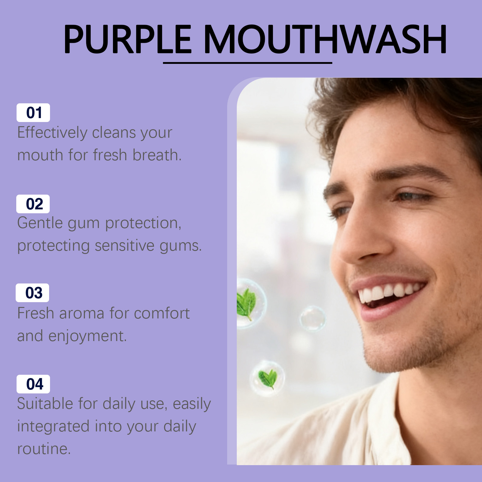 개별 포장 퍼플 마우스워시 프레시 민트 치아 미백 구강 - Teeth Whitening Xylitol 리뷰 및 가격