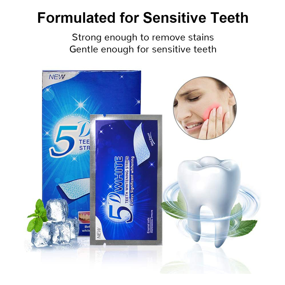 5D 화이트 치아 미백 스트립 미백 젤 화이트 스트립  - Teeth Whitening Xylitol 리뷰 및 가격
