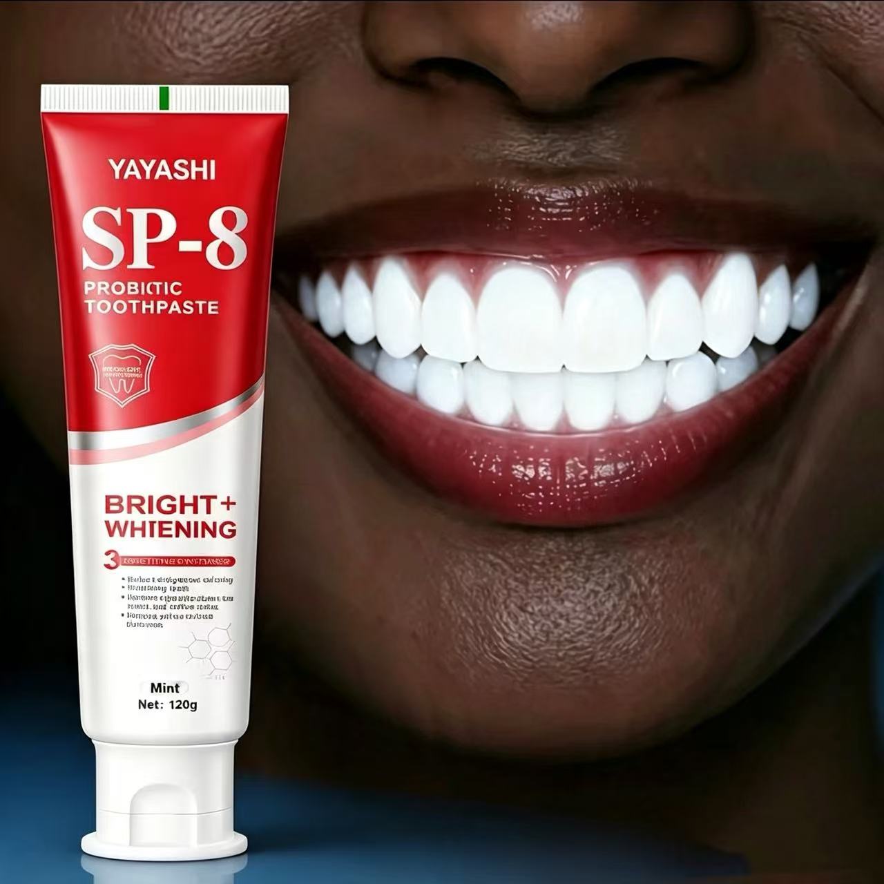 야야시 SP-8 프로바이오틱 미백 및 얼룩 제거, 상쾌 - Teeth Whitening Cream 리뷰 및 가격