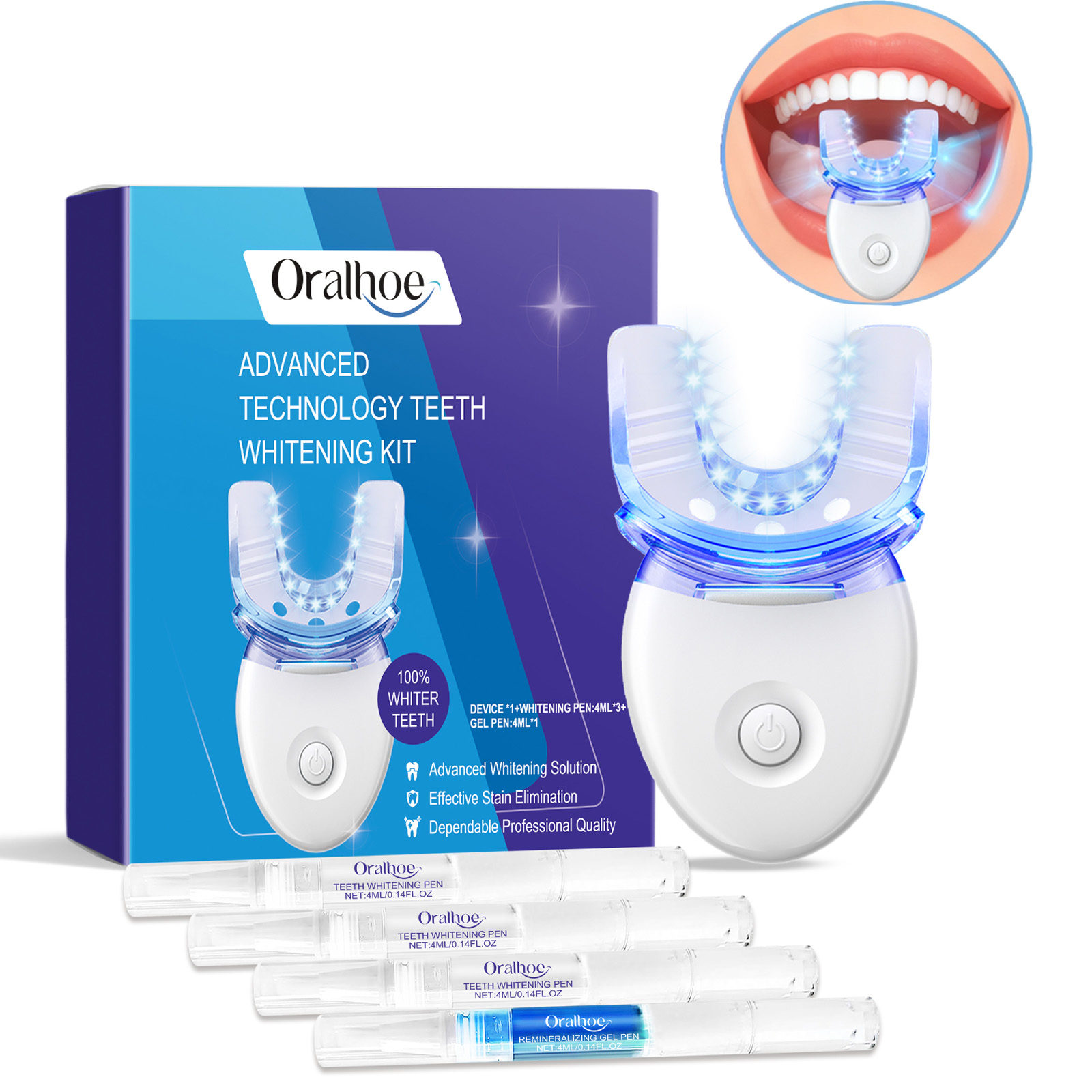 전문 치아 미백 LED 라이트 키트 (4배 미백 젤 포 - Teeth Whitening Near Me 리뷰 및 가격