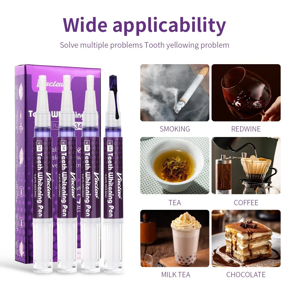 바클라프 V34 퍼플 치아 미백 젤 펜, 즉각적인 치아 - Teeth Whitening Xylitol 리뷰 및 가격
